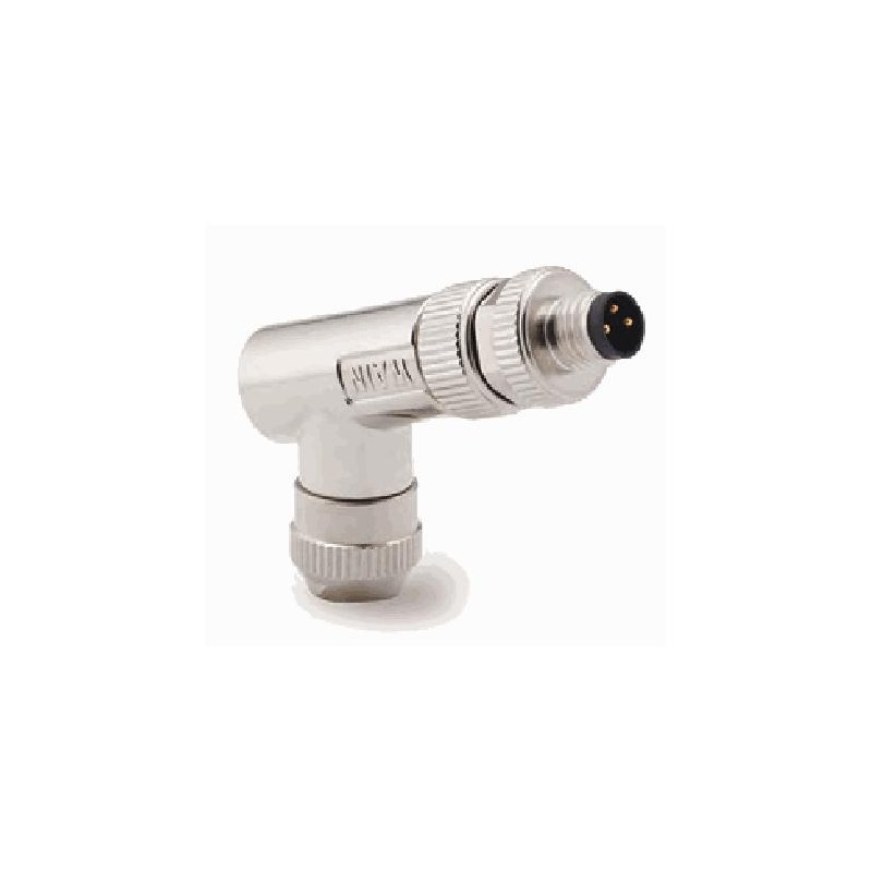Connecteur mâle M8, 3 pol.,   IP67, 4A, blindé